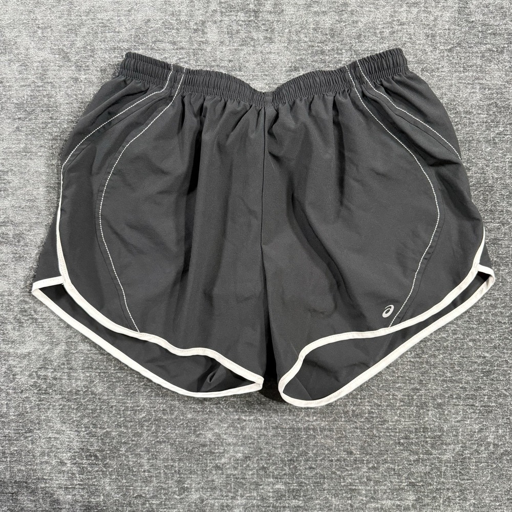 ASICS Women's Running Shorts Black & White Size Medium Lined Stretch‎ Athletic
